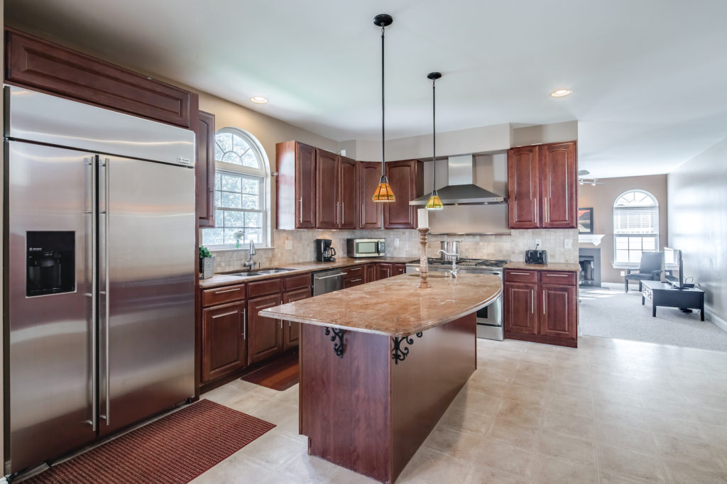 updated Full kitchen and living room at Blackwood Sober Living Home for Women